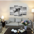 Art en noir et blanc Peinture en toile Art / Paysage naturel Toile Wall Art